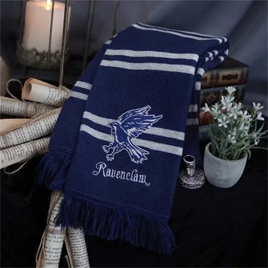 Harried Potter Kids Adult Gryffindor Long Scarf Ravenclaw Hermione Slytherin Hufflepuff Cosplay Scarf Warm Unisex Holiday Gift