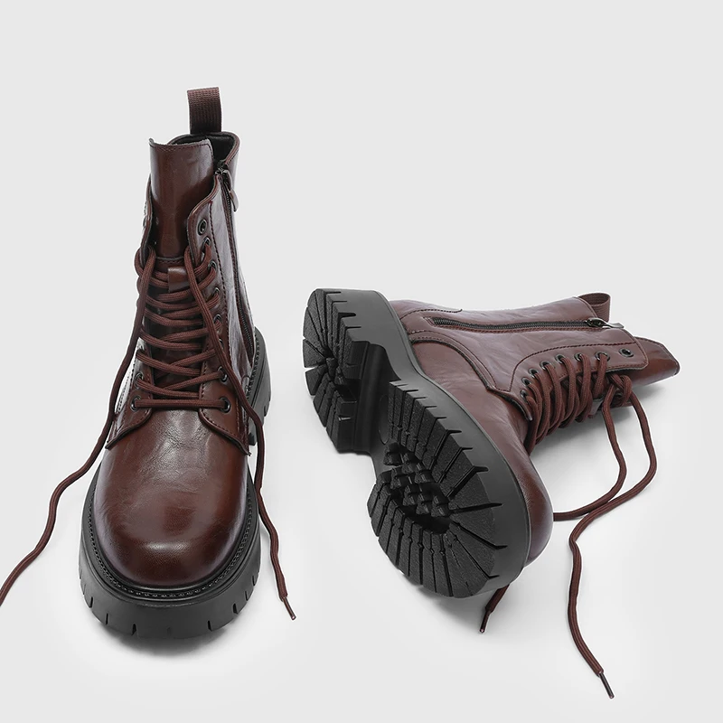 Men's casual boots Gentleman British casual style Party or work Outdoor Fashion Autumn/Winter Thick soled high-quality Hot