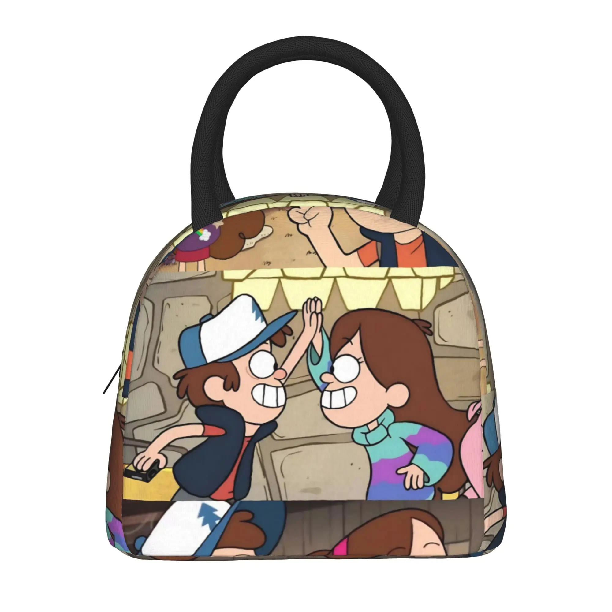 G-Gravity Falls Thermal Insulated Lunch Bag for Work  Reusable Bento Box Men Women Thermal Cooler Lunch Boxes