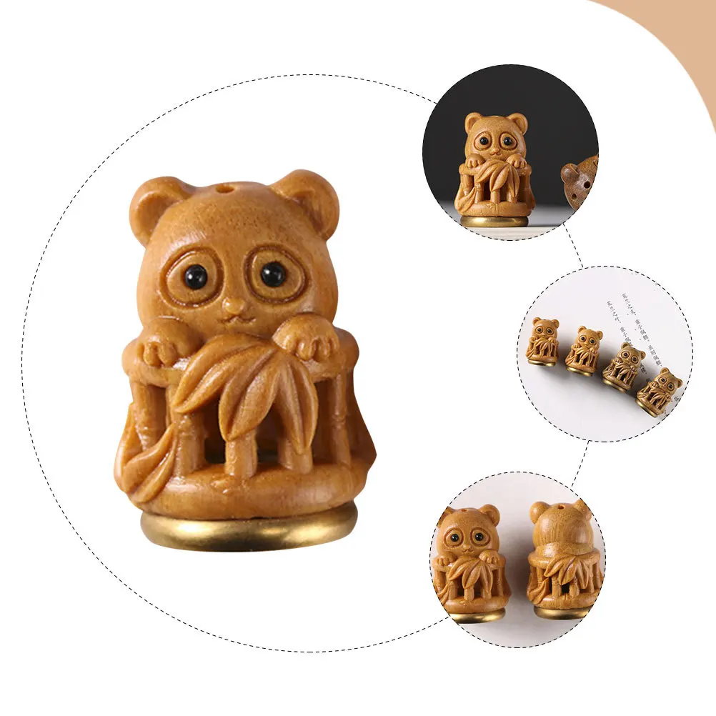 

Деревянный кулон в виде панды, полый диффузор для ароматерапии для автомобиля, подвесной декор, брелок для изготовления ювелирных изделий, аксессуар для рукоделия