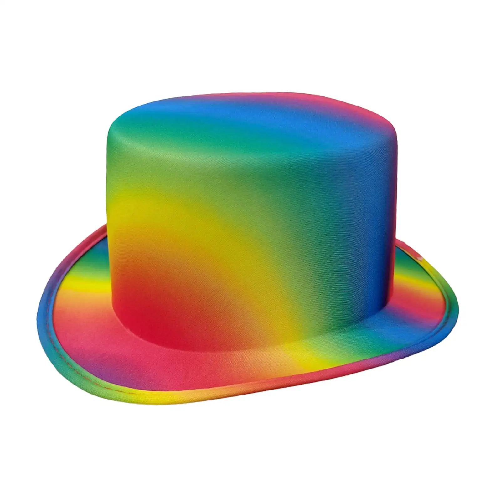 Adult Rainbow Top Hat Decorative Costume Hat for Carnival Cosplay Clown Festival