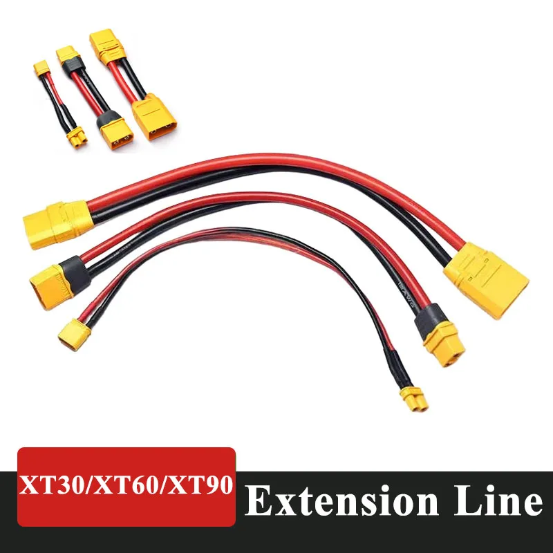 

XT90 XT60 XT30 Cable Connector Male to Female Extension Wire Aircraft Model Electrically Adjustable Gold-plated Banana Plug