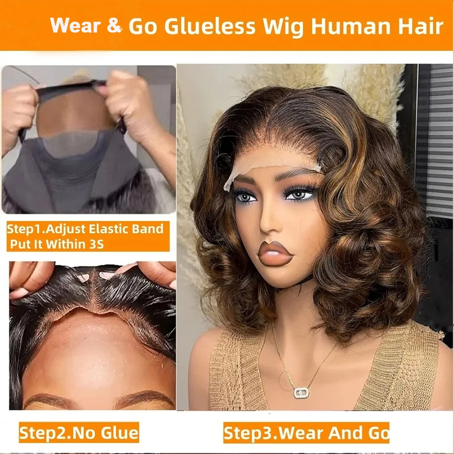 البني يسلط الضوء على الدانتيل الجبهة الباروكات الشعر البشري 13x4 HD الدانتيل الشفاف أمامي الجسم موجة للنساء 200% الكثافة غلويليس الباروكات هوم