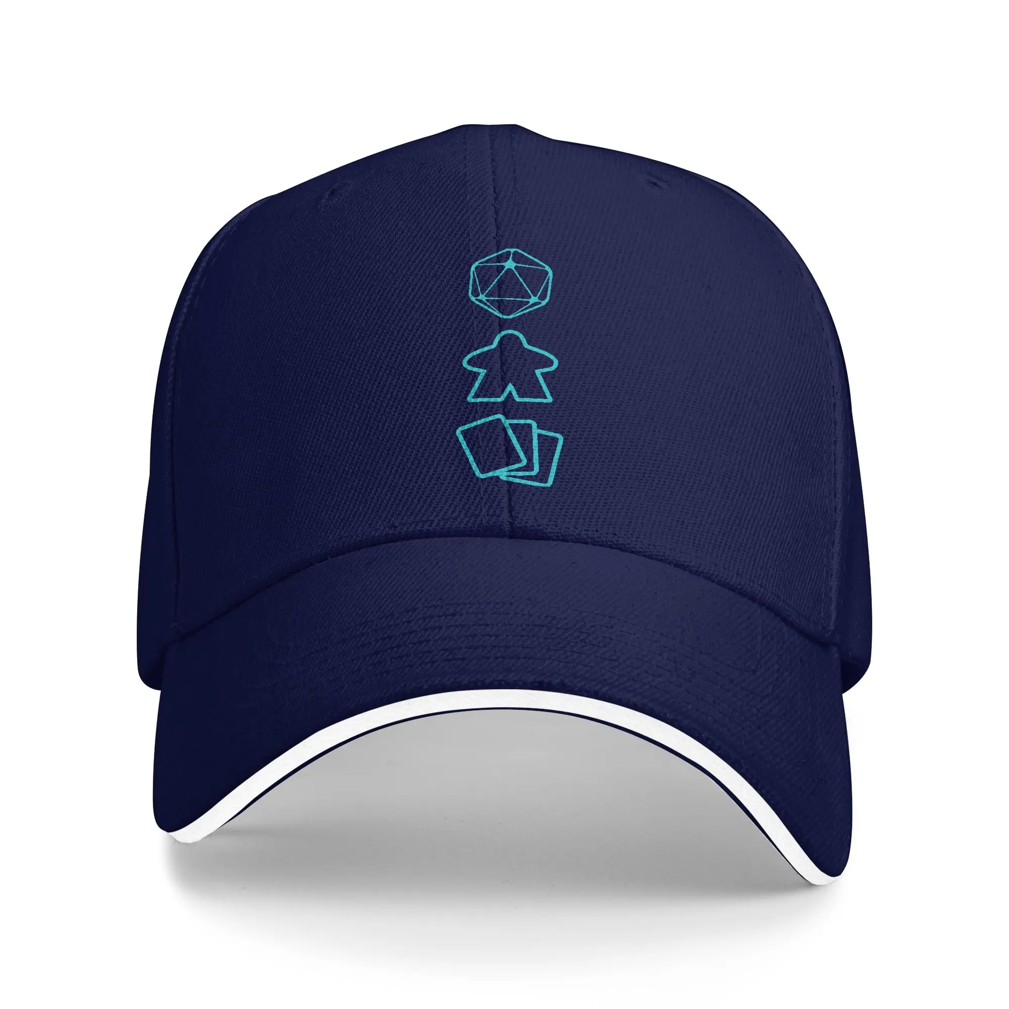 Hot Sale D20 Dice, Meeple and Cards Baseball Cap  Vintage Luxury Cap  Street Dance Luxury Cap