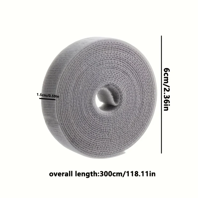 1 roll of free cutting Velcro data cable storage and organizing binding device, used for storing and fixing data cables