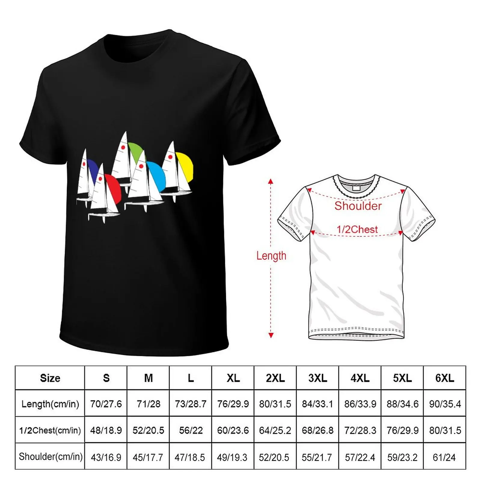 Fireball Sailboats Racing T-Shirt Casual Fashion Short Sleeve Cotton T-Shirt