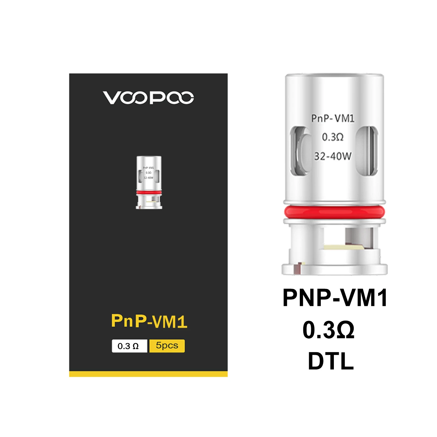 Official VOOPOO PnP VM1 Coils 0.3ohm Resistance RDL Mesh Coils fit Voopoo Vinci Drag Max S X V.Suit Pod Mod Electronic Cigarette