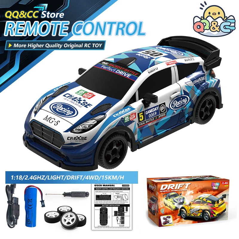 

Remote Control Car RC Cars Drift Racing 1/18 High Speed Radio Control Car 2.4G Wireless Colorful Light Portable Toys for Boys