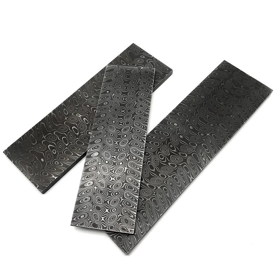 Damascus Billet Blanks Knife Steel DIY Knife Making Thick Material Stainless Steel Plate Has Been Heat Treatment 61±0.5HRC