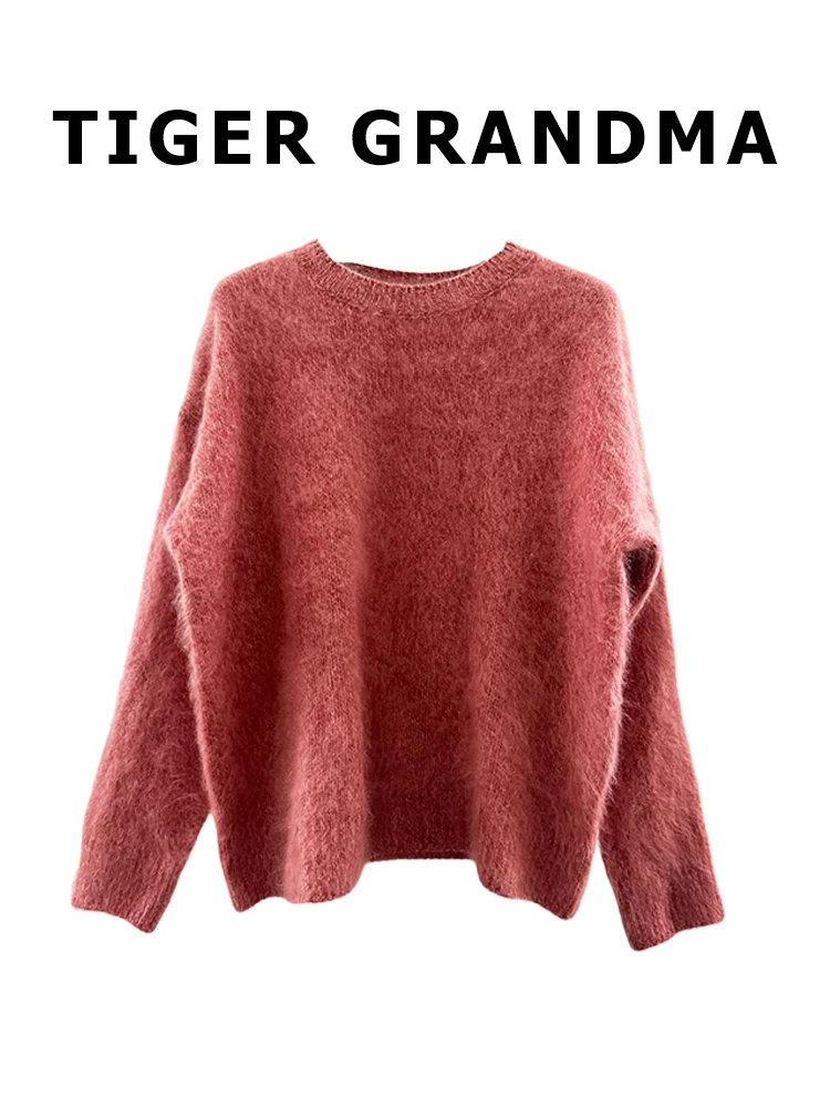 

Мягкий теплый шерстяной свитер свободного кроя для женщин, осенне-зимний, модный, с круглым вырезом, удлиненный, утепленный пальтообразный фасон