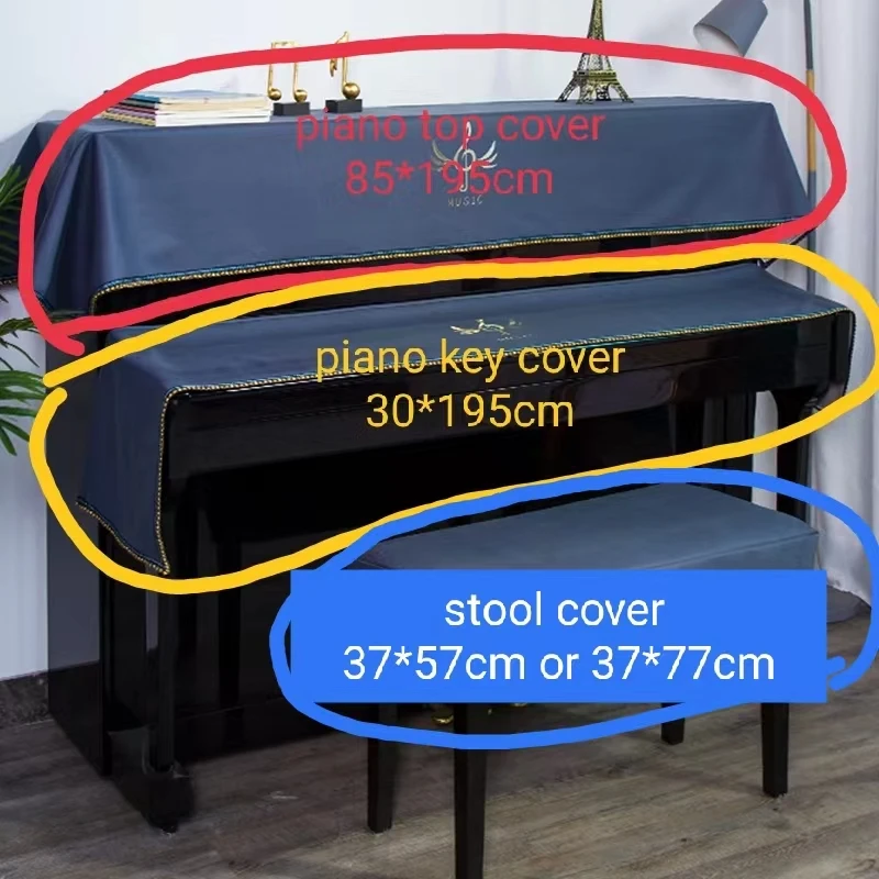 1 pcs Nordic luxury modern simple piano top cover /Piano key cover/stool cover/ dust-proof technology electric piano cover