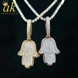 Aokaishen Out Big Halma Pendant Gold Color Hip Hop Jewelry