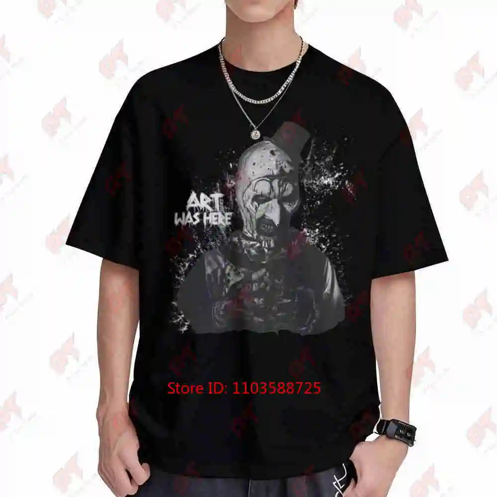 Terrifier Art The Clown Horror Short Sleeve Tee 100% Cotton T-Shirt
