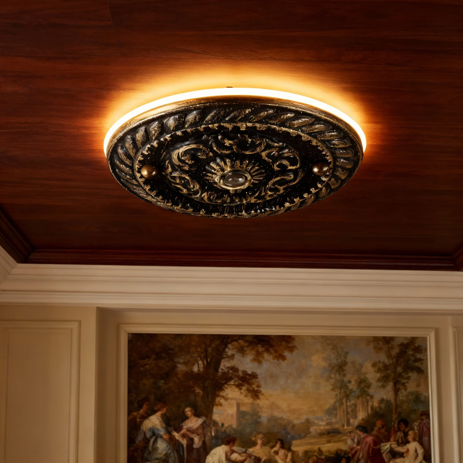 

Chandelier Ceiling Plate Vintage Cover Plate for Retro Lights Sturdy Iron Steel Zinc Alloy Non-Deform Mounting Decor