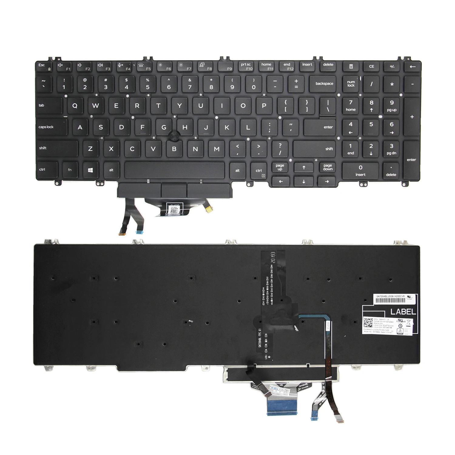 100%New Original US For Dell Precision 3500 3501 3540 3541 3550 3551 Latitude 5500 5501 5510 5511 English Laptop Keyboard