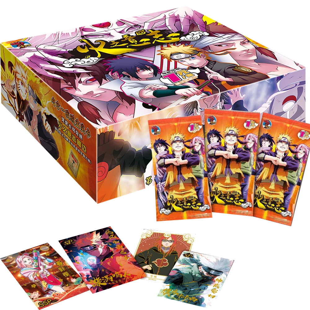 

Anime Original Naruto Cards Game Collection For Children Hot Blooded Comic Protagonist Uchiha Sasuke Rare Cards Popular Gifts