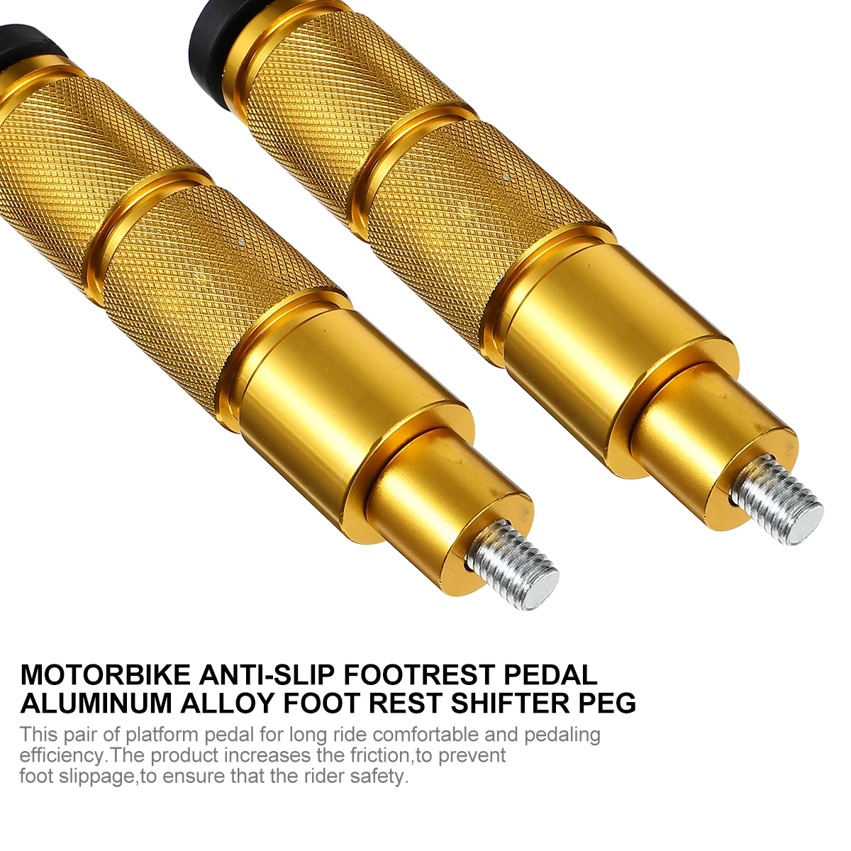 

1 set 1 Set Aluminum Alloy Motorcycle Foot Pegs Rear Axle Footrest Comfortable Long Ride Anti-Slip Pedal Shifter Peg Platform