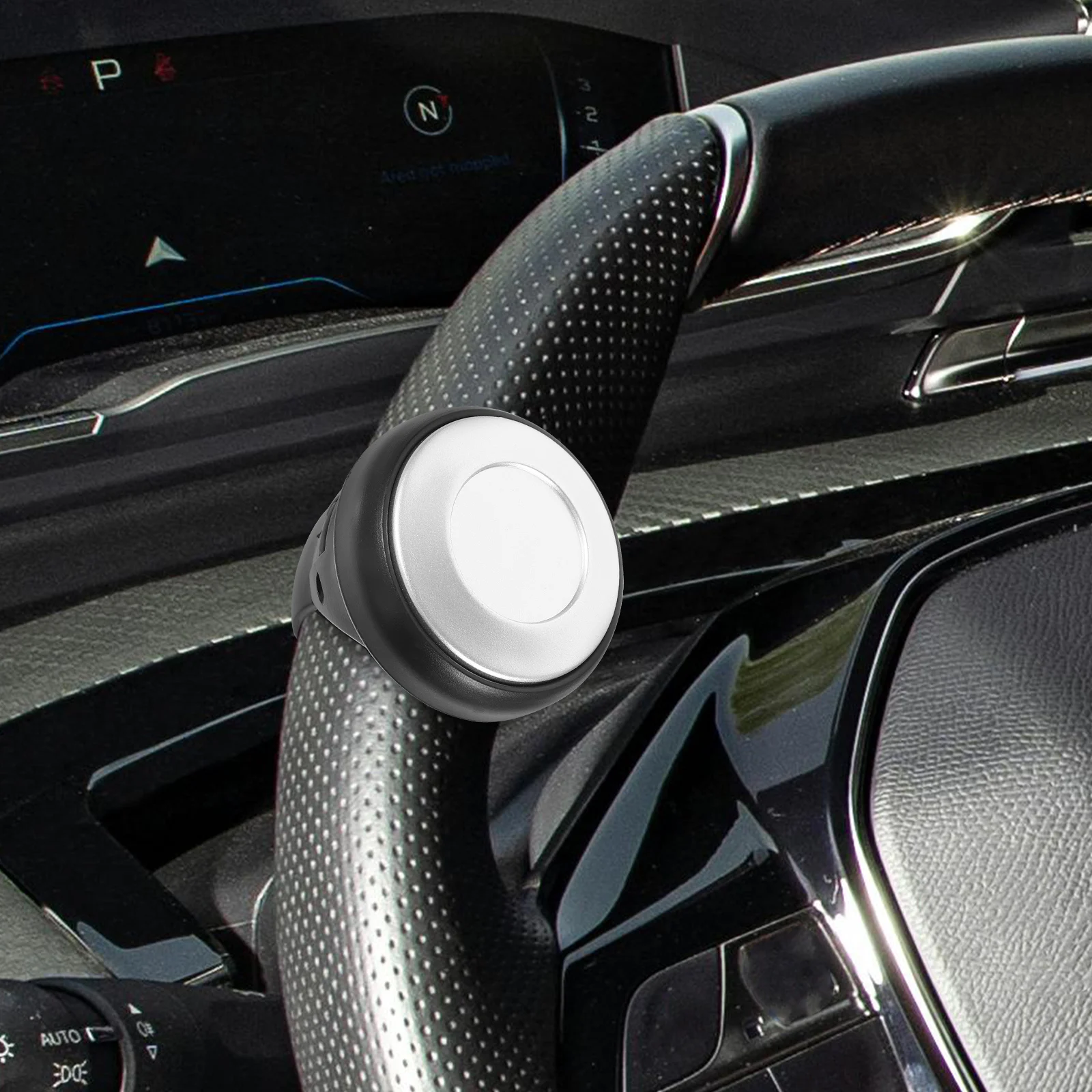 

Steering Wheel Booster Knob Car Accessories Truck Tractor Silica Gel Ball Black Silver Single Hand Driving Aid Versatile Control