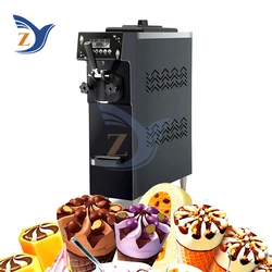 Soft Ice Cream Machine ZY-S12 Mini Single Head Small Commercial Fully Automatic With Extruded Pre-cooling Fresh-keeping Desktop