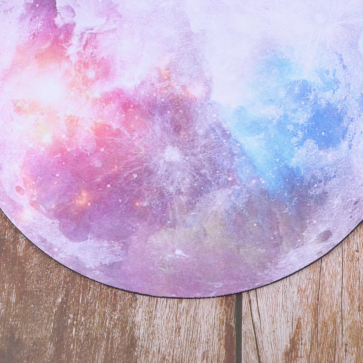 

Sky Mouse Pad Round Rainbow Moon Color Non-Slip Rubber Gaming Mat Smooth Surface Wrist Support Computer Accessory