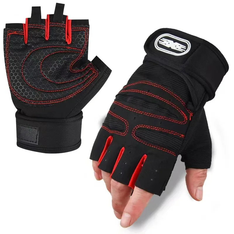 Gym Gloves for Men Women Fitness Weight Lifting Wristband Gloves Body Building Training Sports Exercise Cycling Glove Shockproof