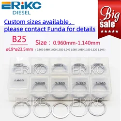 ERIKC B25 SIZE 1.00 MM-1.09MM Fuel Injector Shims 1.01MM 1.02MM 1.03MM 1.04MM 1.05MM 1.06MM 1.07MM 30 PCS /Box FOR Fuel Injector