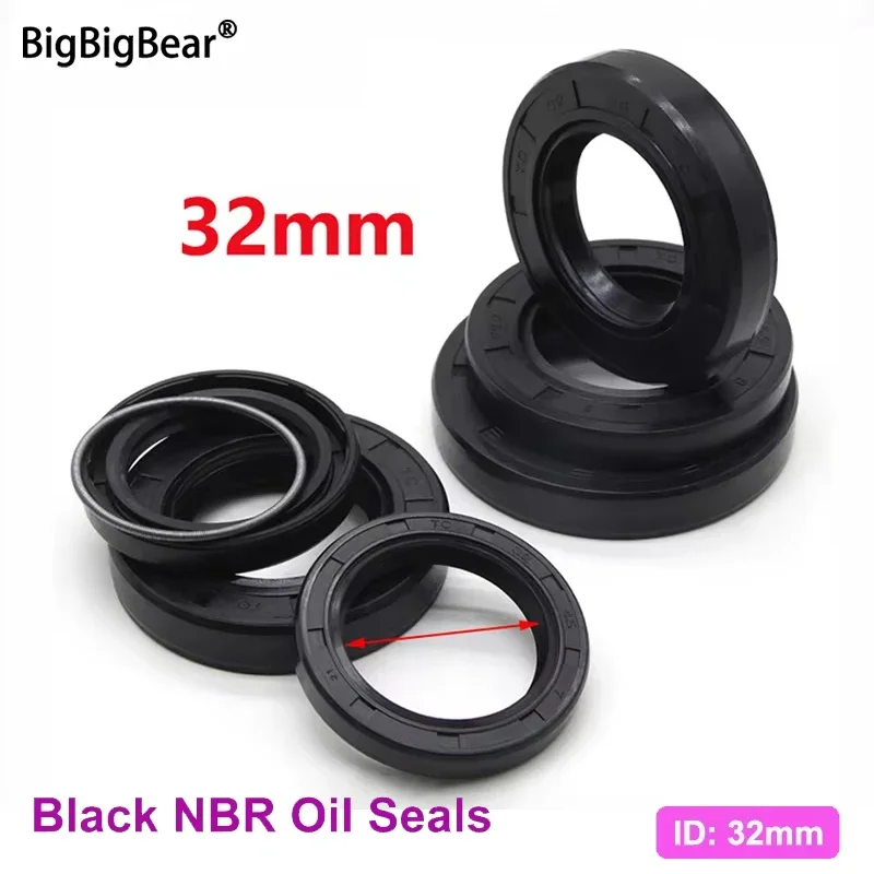 

ID 32mm Black NBR Oil Seals TC-32*42/43/44/45/48/50/52/55/58/60/62/65/72*5/7/8/10/12mm Nitrile Rubber Shaft Double Lip Gasket