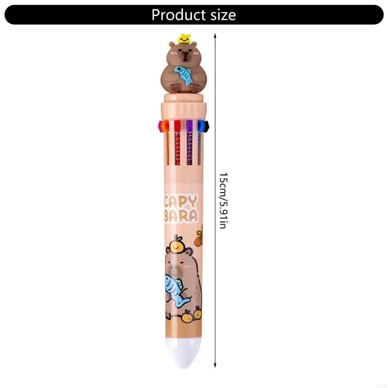 10 Color-in-1 Ballpoint Pen 0.5MM for Writing Color Coding Journaling K92C