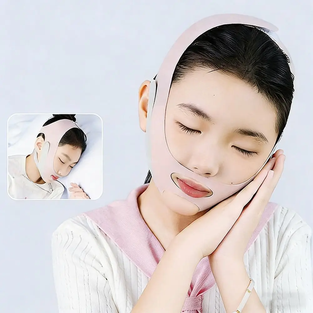 Portable Elastic Anti Snoring Belt Breathable Assisted Sleep Mouth Guard Belt Oral Breathing Corrector for &Adults