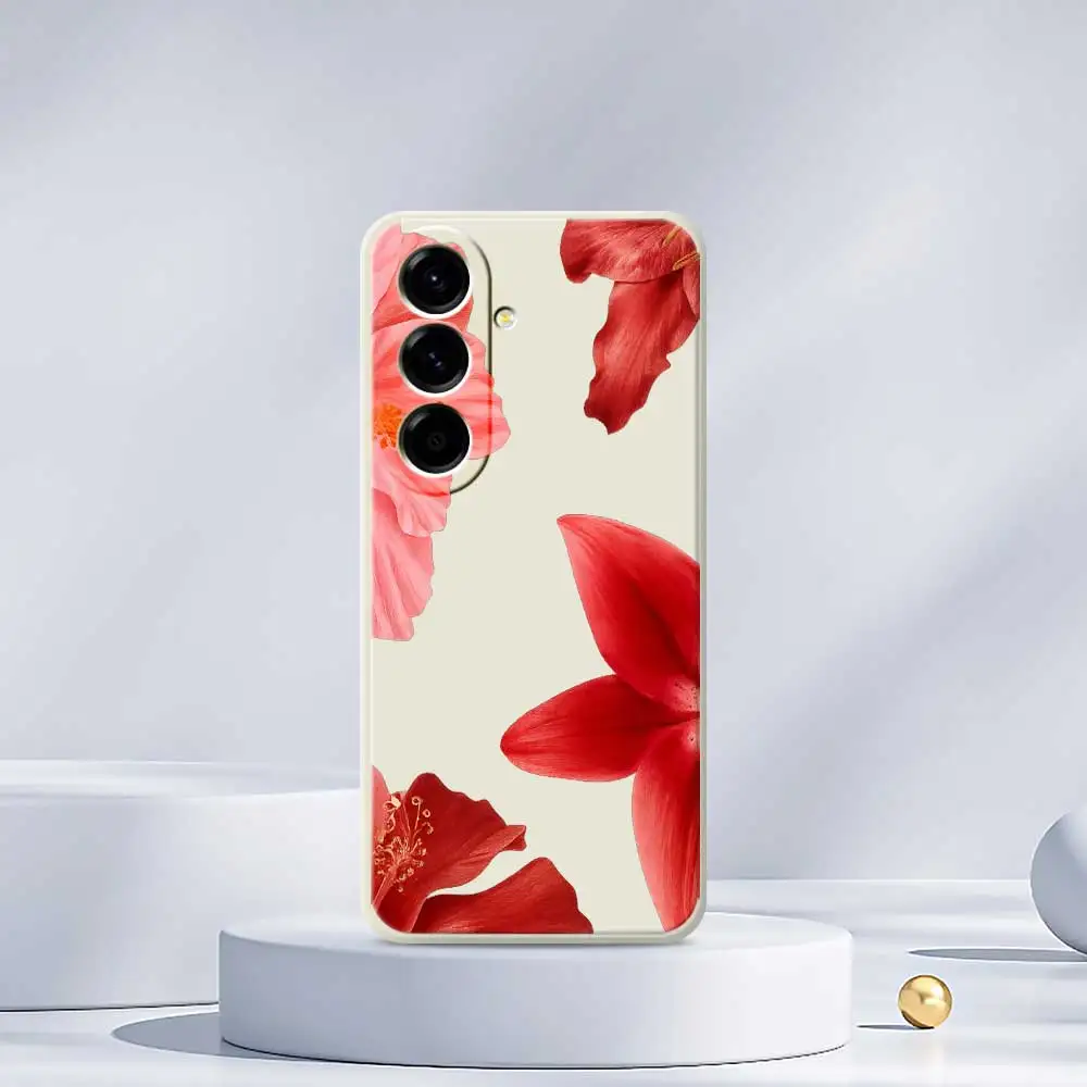 Funda de teléfono con patrón de flores para Samsung Galaxy A56 A32 A23 A22 5G A32 A23 4G A55 A54 A53 A52 A51 A35 A34 A31 A25 A24 funda suave