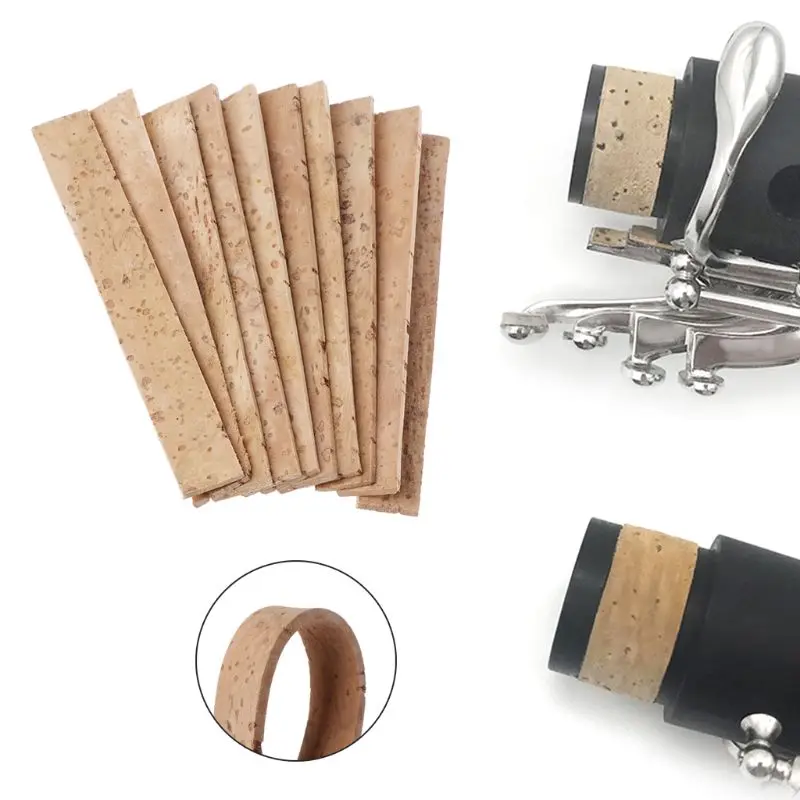 10pcs Clarinet Cork Bb Joint Corks Sheets For Saxophones Musical Instruments 81*11*2mm