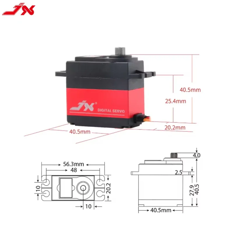 JX PDI-6209MG 9KG 4,8V-6V 0,13sec/60 °   Digitales Metallgetriebe für 1/10 RC Car Kst Servo Car Model Motor RC Airplane RC Model Parts