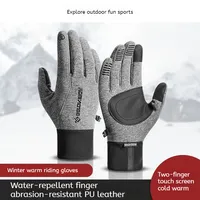 Winter Outdoor Bicycle Gloves, Warm, Cold, Windproof, Waterproof and Non-slip Touch Screen, Universal for Men and Women