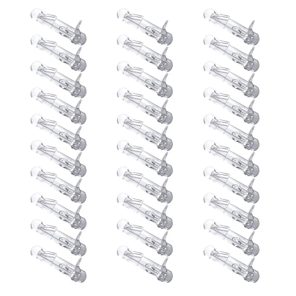 30Pcs Layer Board Holder Thick Transparent Locking Shelf Support Pegs for Cabinet Wardrobe Furniture Pantry Bookcase Glass