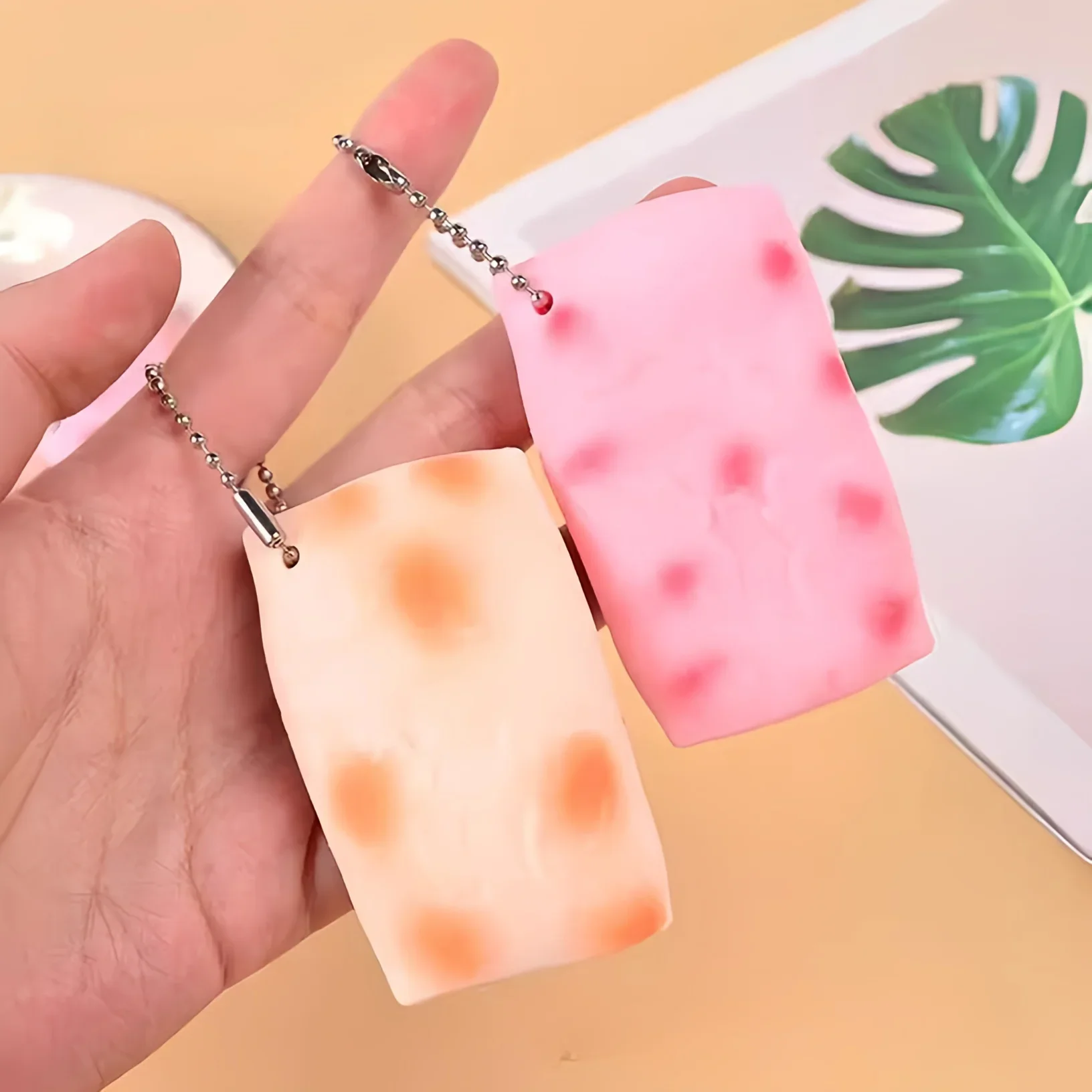 Simulated Squishy Rice Cake Squeeze Toy Lovely New Year Cake Soft Fidget Toys Cute Fast Rebound Decompression Toy Birthday Gift