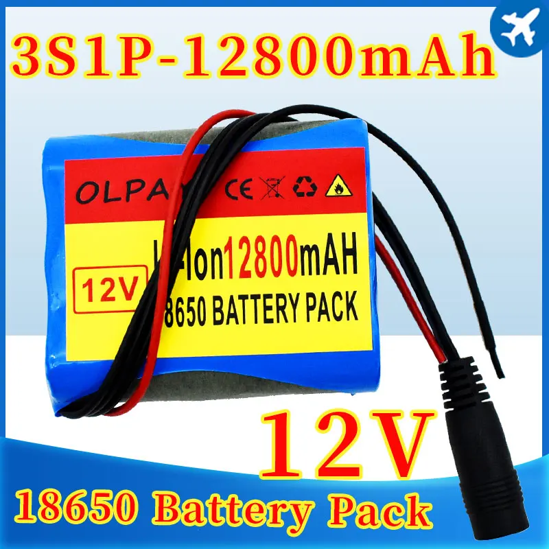 Batterie Au Lithium-akku 12 V 100% MAh 3S1P, 12800, Panneau De Schutz, Chargeur 1a, Nouveau, 18650