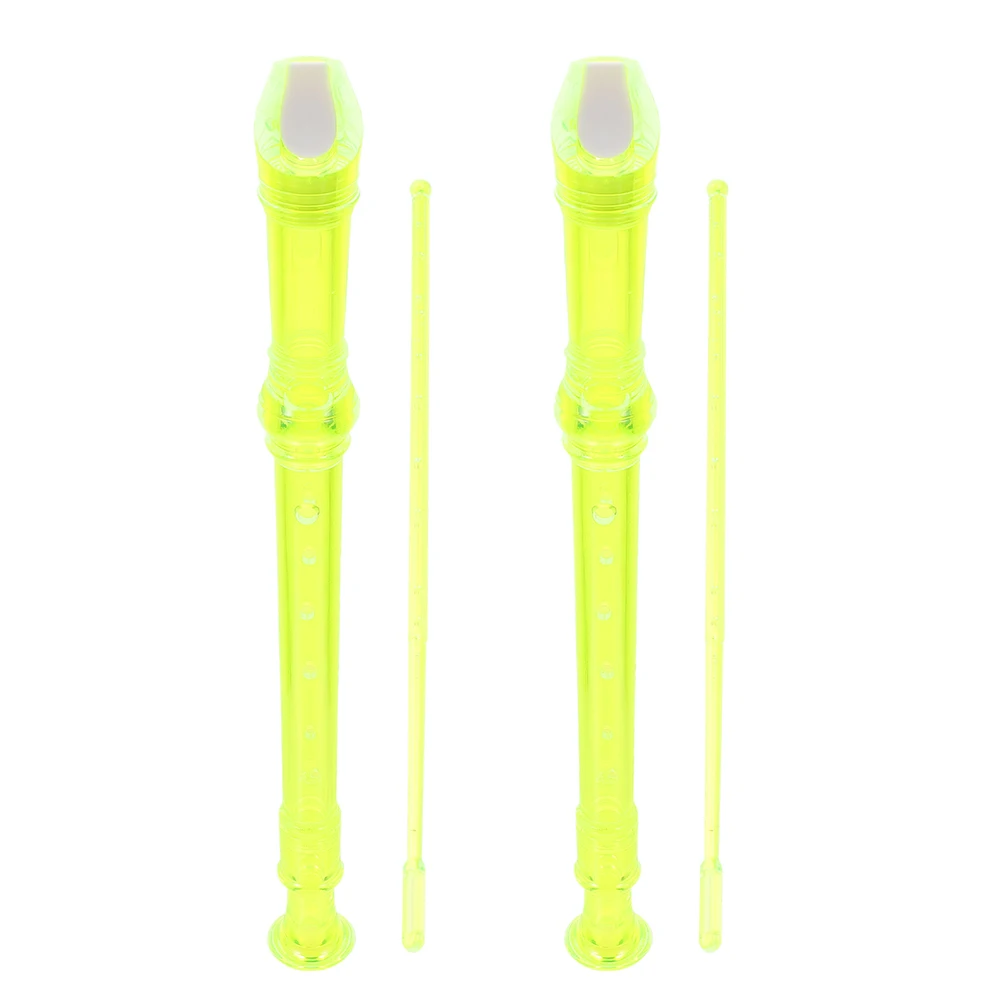 

2Pcs Kids Soprano Recorder Resin Flute Instrument Professional Educational Music Present Wind Beginner