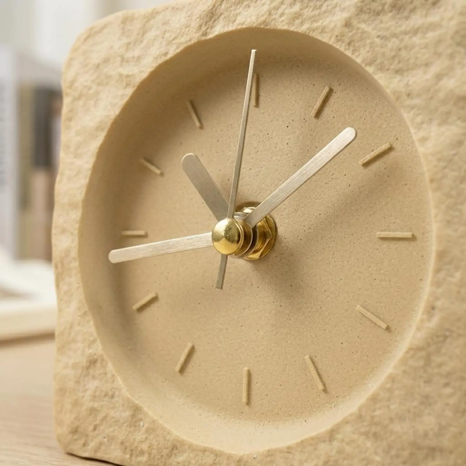 Modern Desk Clock Luxury Decorative Rectangular Timepiece Sophisticated Home Decor for Office, Study
