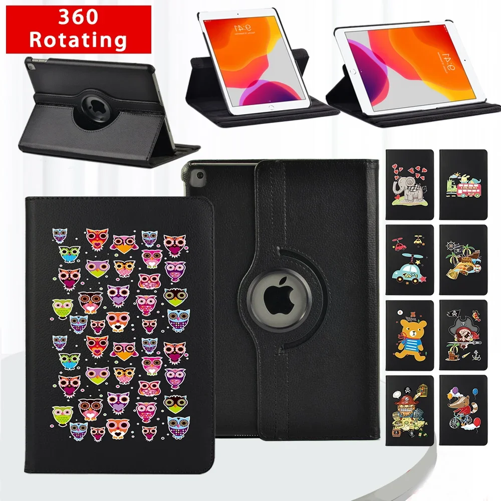 

360 Degree Rotating Tablet Case for Apple IPad Mini 1/2/3/4/5/IPad 2/3/4/IPad 5th/6th/7th/8th/9th Anti-drop Leather Stand Cover