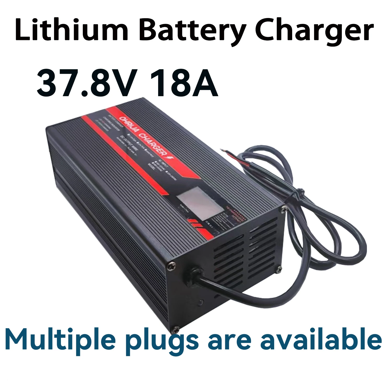 

OHRIJA 37.8V 18A High power Fast Charger For 9S 33.3V Lithium Battery Charger igh-power intelligent display aluminum shell case