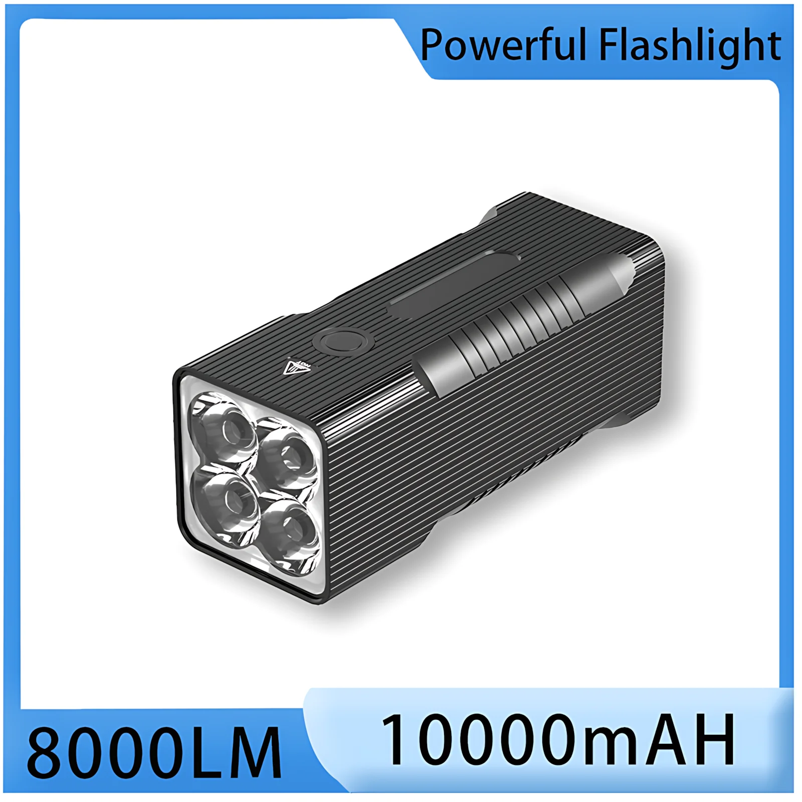 

80W 8000LM Super Bright Flashlight Rechargeable 10000mAh Aluminum Alloy 500M Beam IPX5 Waterproof for Outdoor Work Security