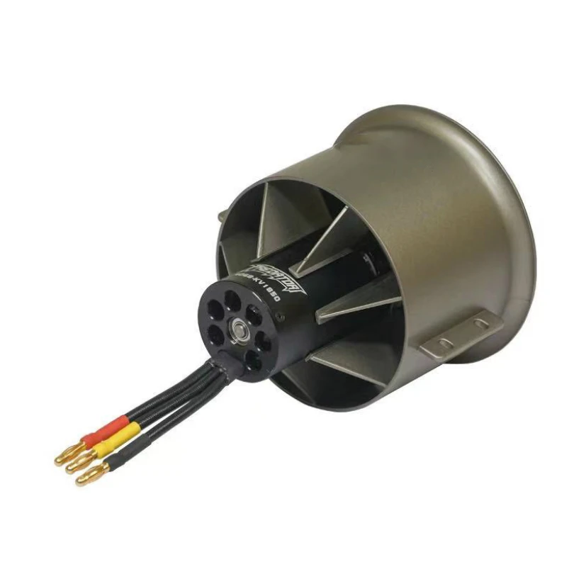 FMSRC 90mm 12 blade Metal Ducted Fan Jet EDF With 4068 KV1850 Motor (Optional) Engine Power System 6S RC Airplane Model Plane