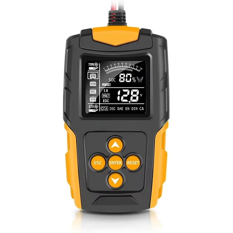 Digital Automatic Car Battery Tester 12V 24V DC Charger Analyzer Capacity Load Tester Cranking System Test