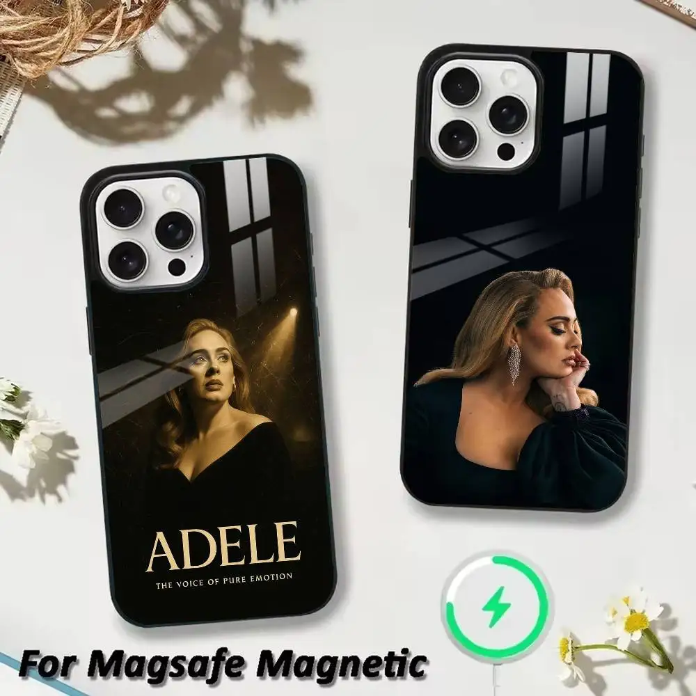 

singer A-Adele 30 Phone Case For iPhone 17 16 15 14 13 12 Pro Max Plus for Magsafe Mirror Wireless Magnetic Cover