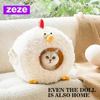 Zeze chick cat dog bed nest warm cat house fully enclosed four seasons universal cat house washable soft breathable pet nest