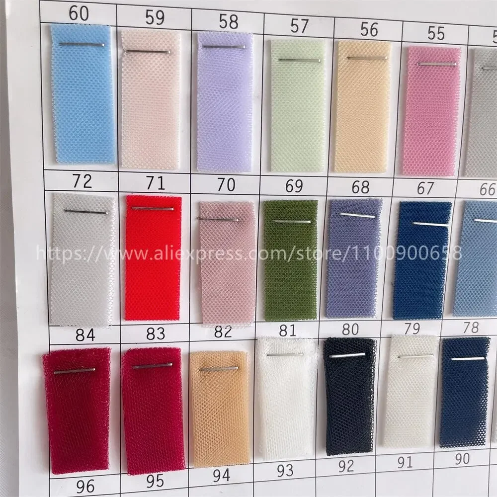 95 Color 6420 Hexagonal Mesh Soft Tulle Mesh Fabric Wedding Dress Skirt Wedding Decoration Clothing Mosquito Net Cloth RS4113