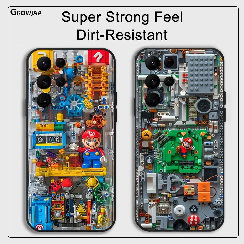 Funda de juego de Super Mario Bros Phone Case for Samsung Galaxy S24 Ultra S22 S23 Ultra S21 S20 Protective Silicone Funda