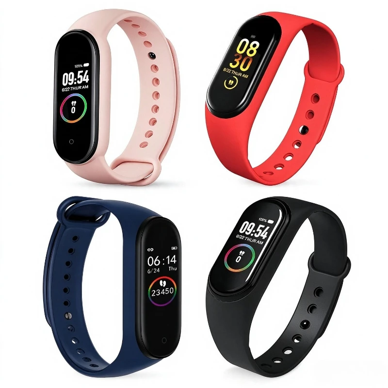 Smart Bracelet Wristband M4 LED Screen Sports Pedometer Bluetooth Waterproof with Heart Rate Monitor Smart Watch Men Women