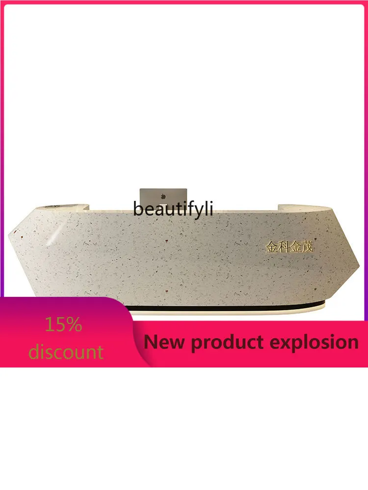 

Company Front Desk Marble Reception Beauty Salon Clothing Store Cashier Hotel Lobby Service Bar Counter
