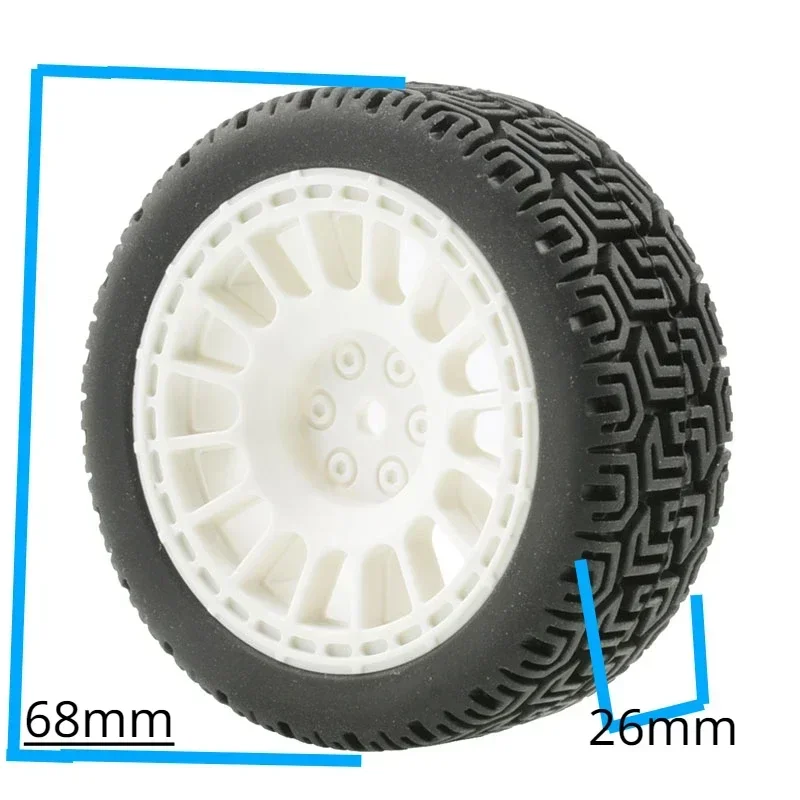 4pcs RC Car 66mm Rubber Tires for WLtoys 144001 and 1/18 1/16 1/10 RC Buggy Crawler on/Off Road Car Spare Parts Replacements image 6